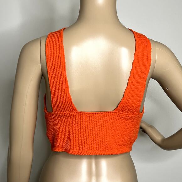 Urban Outfitters Orange Cross Cutout Crop Top - Picture 3 of 8